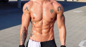 Chiseled Sweaty Jock