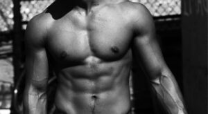Football Jock Working up a Sweat