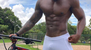Stretching Out His Cycling Shorts