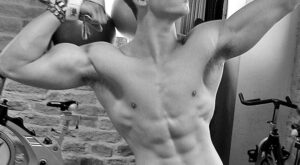 Showing Off His Biceps