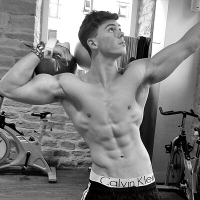 Showing Off His Biceps